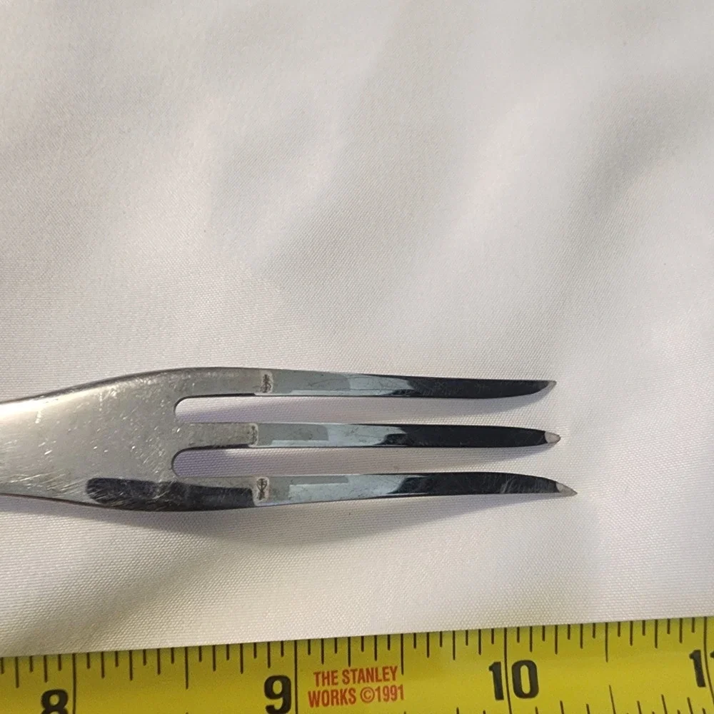 Cutco 1726 KC Stainless Steel 3 Tine Turning Fork Classic Brown Handle